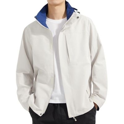 Spring Storm Jacket for Men Woven Weaving Method UV Protection Windproof Waterproof