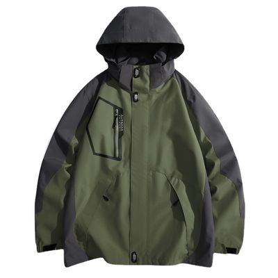 Outdoor Winter Bike Racing Men's Jackets Regular Length Waterproof Detachable Hoodies