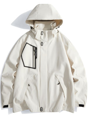 Outdoor Winter Bike Racing Men's Jackets Regular Length Waterproof Detachable Hoodies