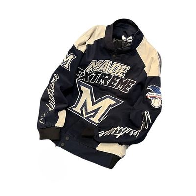 High Street Style Winter Motorcycle Baseball Jersey Varsity Unisex Men's Jacket For Men
