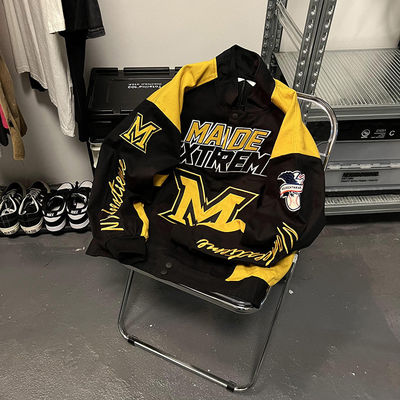 High Street Style Winter Motorcycle Baseball Jersey Varsity Unisex Men's Jacket For Men