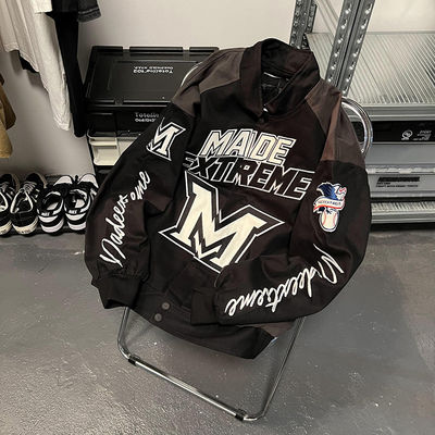 High Street Style Winter Motorcycle Baseball Jersey Varsity Unisex Men's Jacket For Men