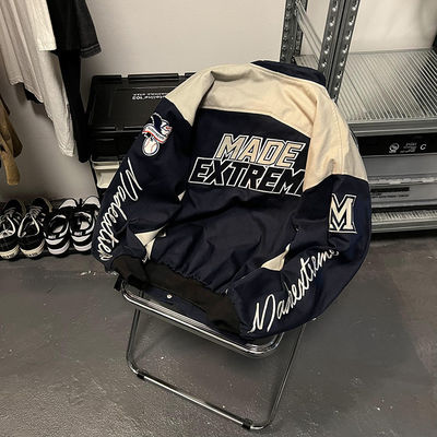 High Street Style Winter Motorcycle Baseball Jersey Varsity Unisex Men's Jacket For Men