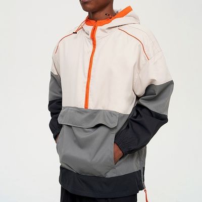 Regular Sleeve Style XMAMLON Custom Logo Collarless Anoraks Windbreaker Jacket for Men